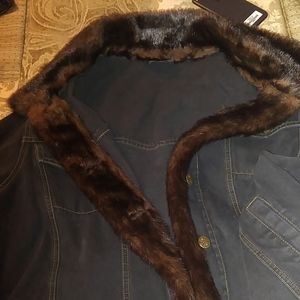Jean Jacket with faux fur looks like real fur